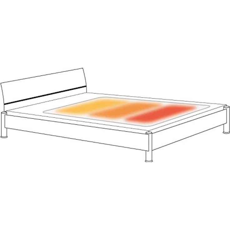 Hydas 3-Zonen-Wärmeunterbett, waschbar, 150x80cm, 4652.5.01, Weiß – Bild 3