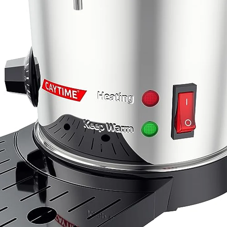 Caytime Edelstahl Glühweinkocher, 12L Heißgetränke- und Einkochautomat, 1500W für Glühwein und Punsch – Bild 4