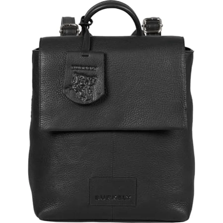 Burkely Soft Skylar City Rucksack, 100% Leder, schwarz, 27 cm x 21 cm x 11 cm – Bild 1
