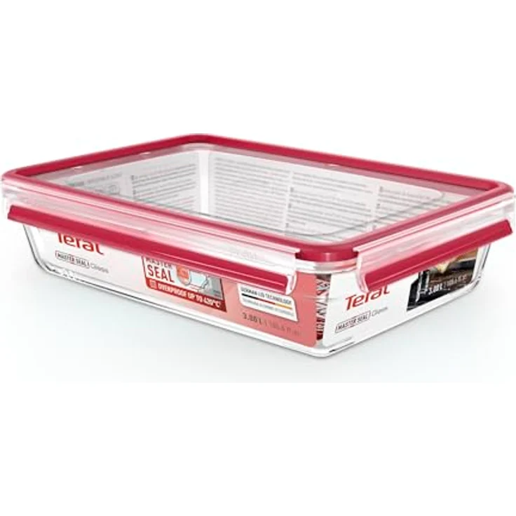 Tefal Aufbewahrungsbox N1041210, MSEAL GLASS NEW RE 3,0 L TEF1, auslaufsicher, 100% Ofenfest, Borosilikatglas, Deutschland, 30 Jahre Garantie – Bild 1