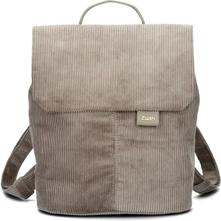 Zwei Mademoiselle.M City Rucksack, 29 cm, braun, 100% Polyurethan, 24 cm x 13 cm – Bild 4