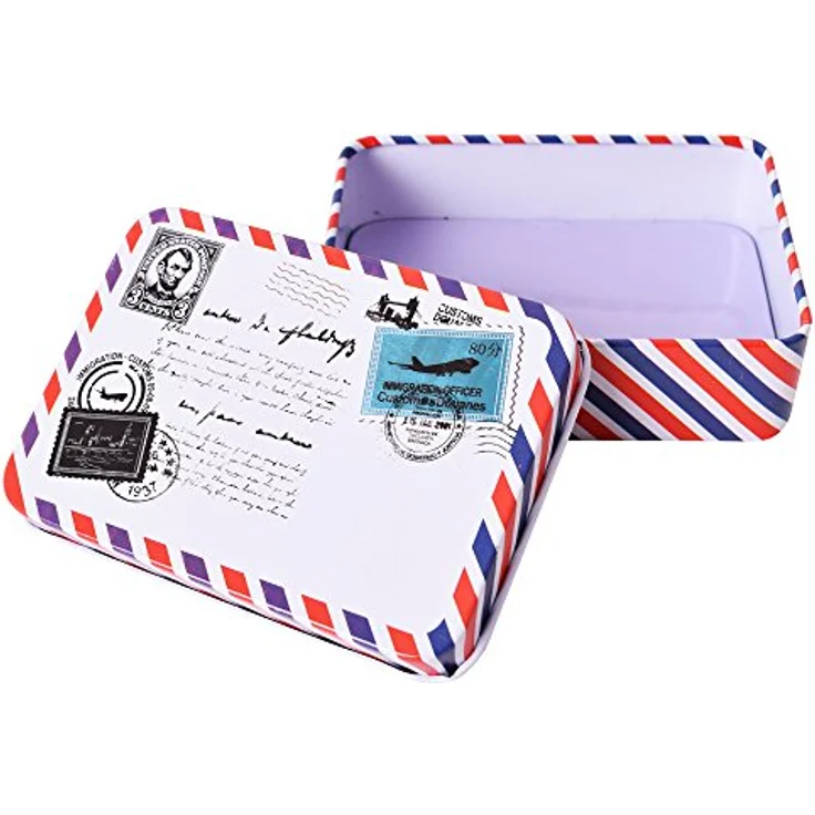TE-IMPORTE TE-DekoArt 3 Stück DIY Tobacco Tin Container, mehrfarbige Blechdosen im Retro Design für kreative Aufbewahrung – Bild 2