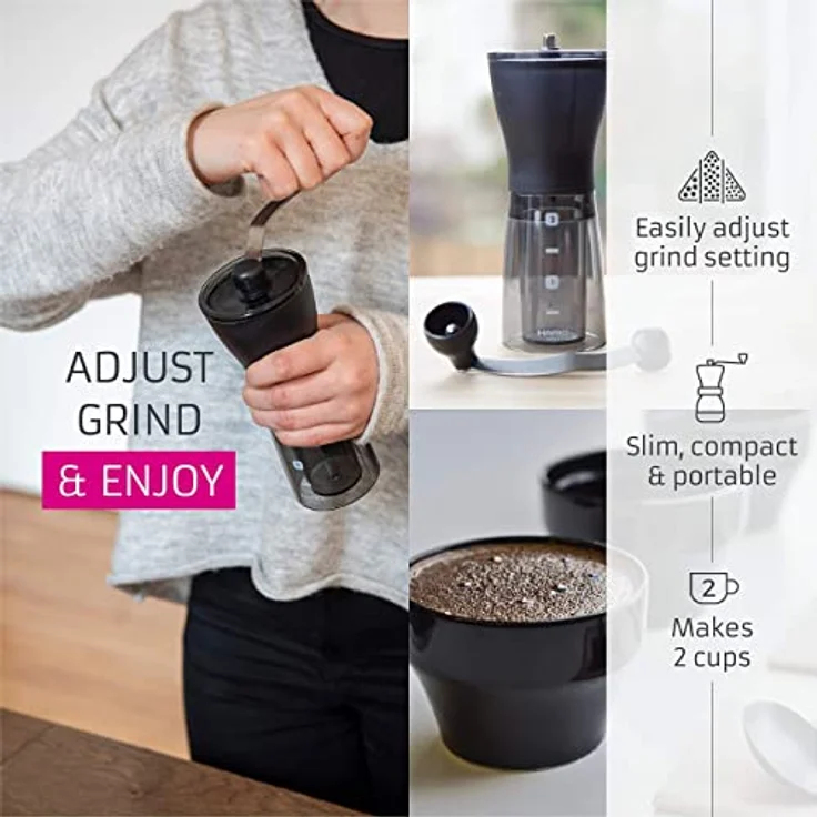 Hario Mini Mill Plus Kaffeemühle Handkaffeemühle manuelle Kaffeemühle – Bild 3