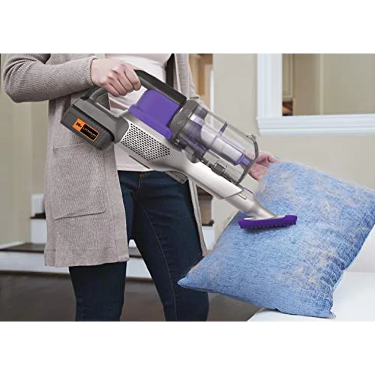 Black + Decker 4in1 Akku-Stielsauger Pet (36V, 2.0Ah, beutelloser Boden- & Handstaubsauger mit Elektro-Tierhaarbürste, inkl. 2in1 Fugendüse, Tierhaarbürste, Akku, Ladegerät & Wandhalterung) BHFEV362DP – Bild 14
