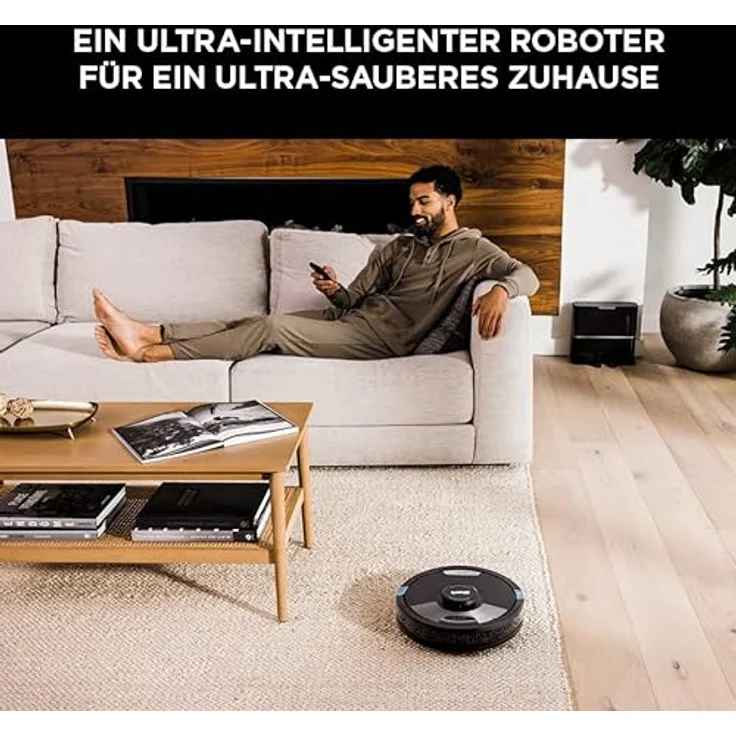 Shark AI Ultra 2-in-1 Saugroboter Self-Empty [RV2600WSEU]bis zu 110 Minuten Laufzeit, Ultraschall-Wischen, Absaugstation, Matryx Clean Navigation, Selbstreinigende Bürstelrolle, Wi-Fi App – Bild 3