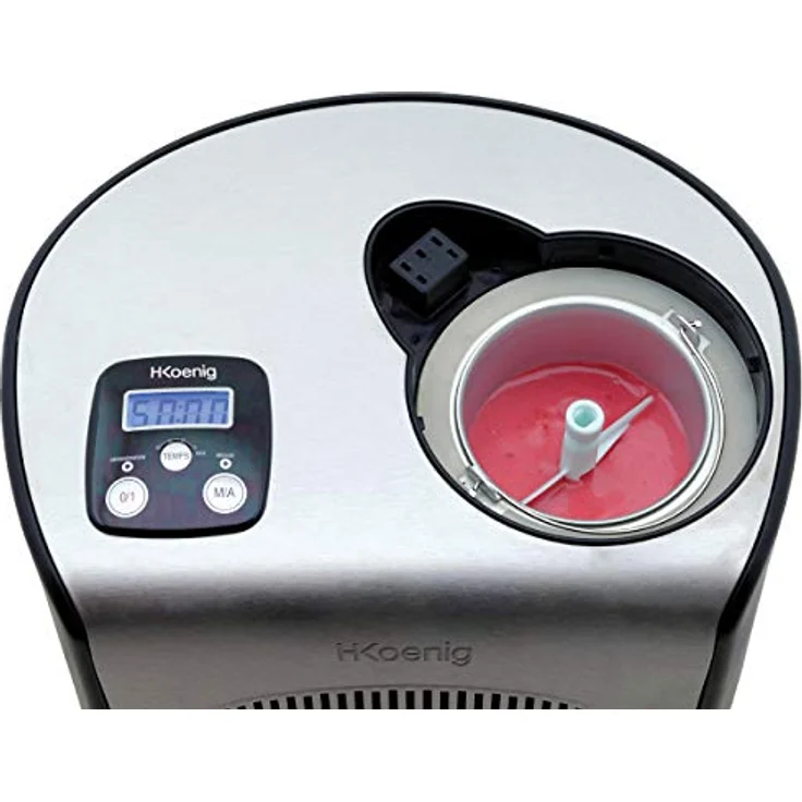 H.Koenig professionelle Eismaschine HF250 - Elektrisch - 1,5 L - 150 W - Kühlfunktion - Schnelle Zubereitung - Eis, Frozen Joghurt und Sorbet – Bild 5