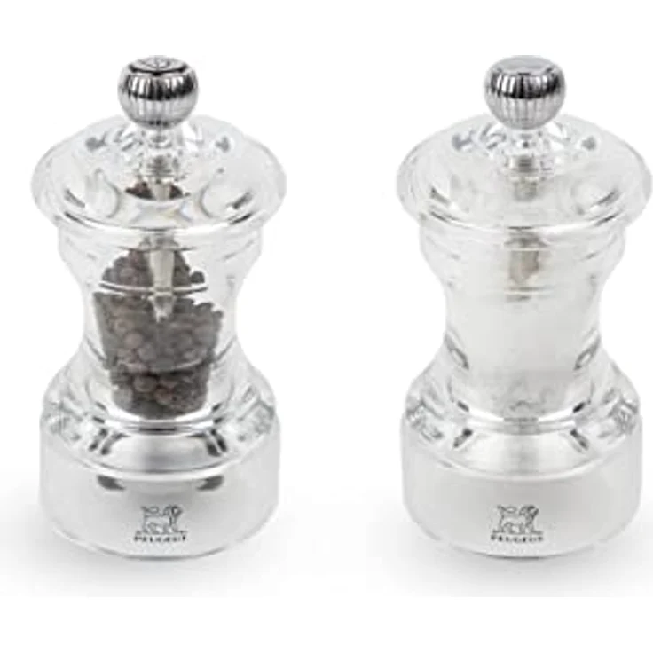 PEUGEOT - Duo Bistro - Pfeffermühle + Salzmühle 10 cm - Klassische Mahlgradeinstellung - Aus Acryl - Transparent. – Bild 1