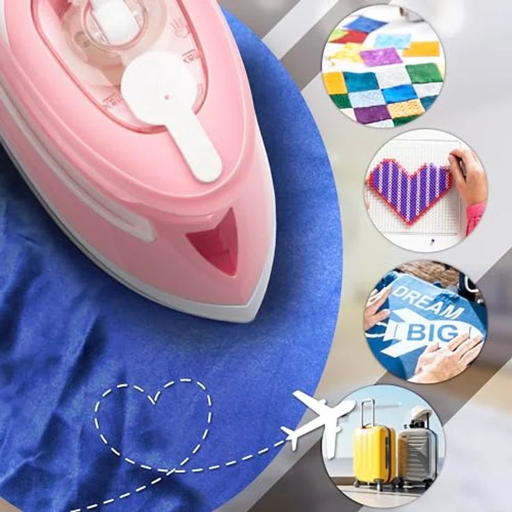 Duronic SI4 PW Mini Reise-Dampfbügeleisen, 420W mit variabler Temperaturregelung und 30 ml Wassertank, Pink-Weiß – Bild 6