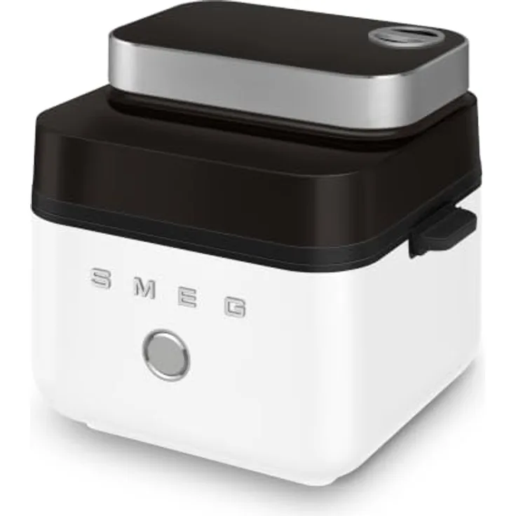 Smeg AFC01WHMEU Heißluftfritteuse, weiß-matt mit modernem Design und energieeffizienter Heißlufttechnik