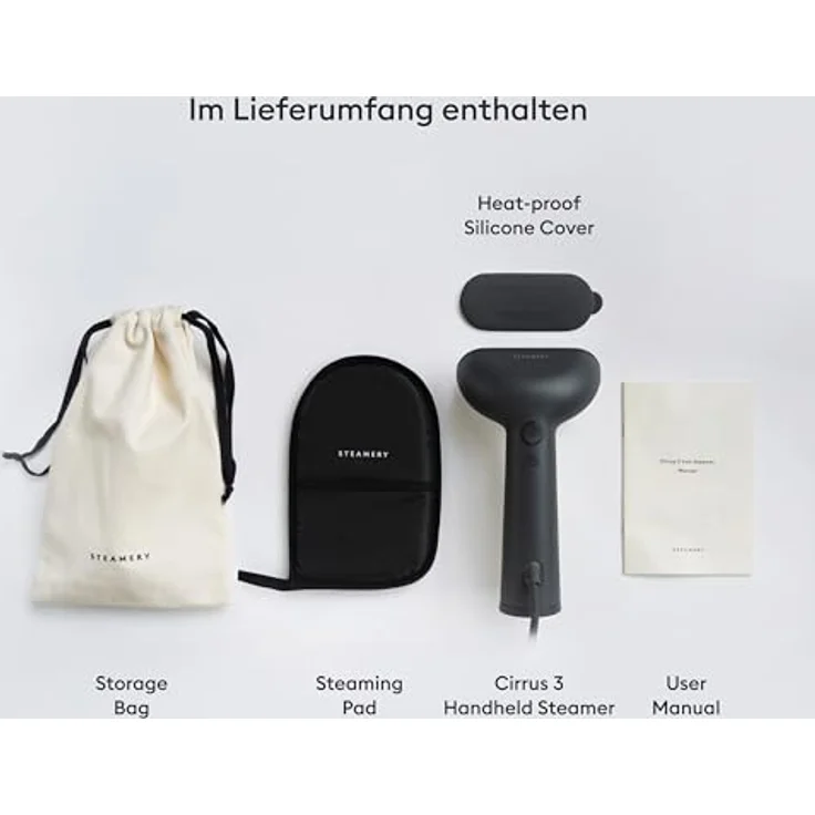 Steamery Dampfbürste Cirrus No. 3 Iron CI30101EU, 1200 W, schwarz - Hybrid Steam- und Bügeleisen für faltenfreie Kleidung – Bild 7