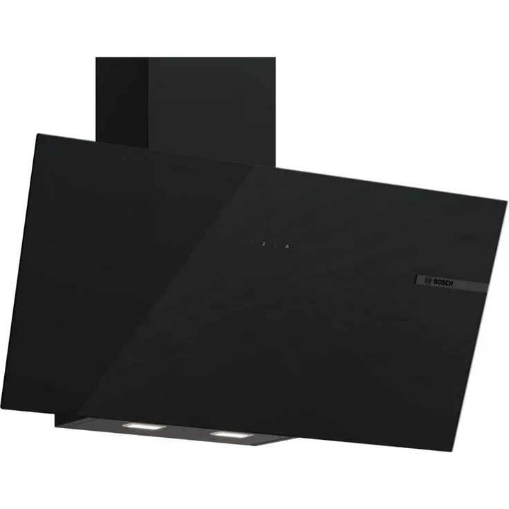 Bosch Serie 4 DWK85DF61, Dunstabzugshaube mit 561 m³/h, schwarzer Glasfront, Abluft/Umluft, 63 dB, Energieeffizienz C