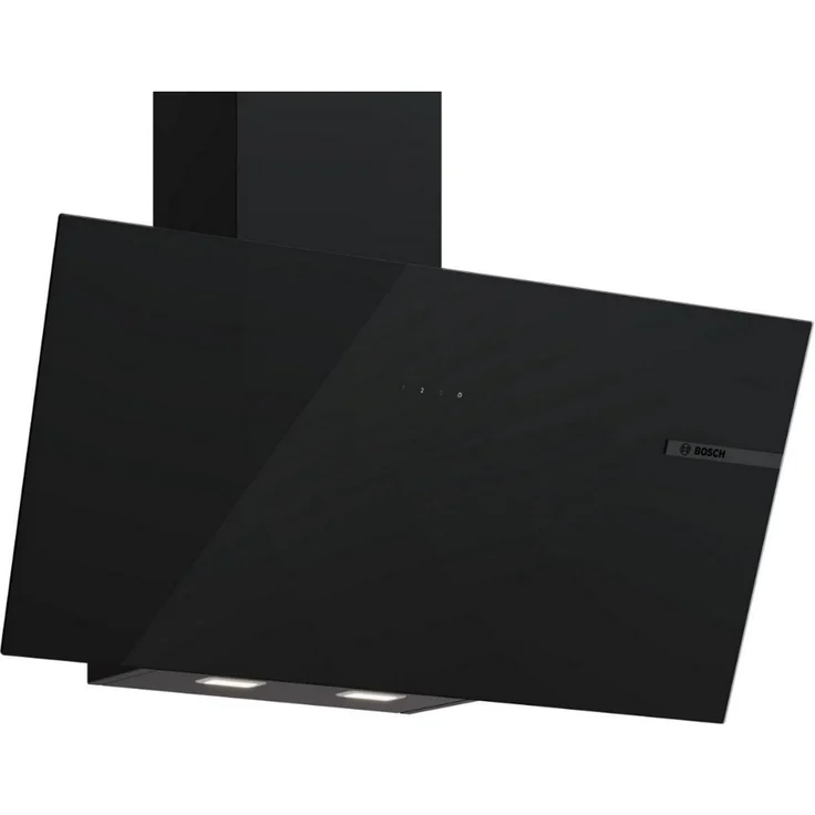 Bosch Serie 4 DWK85DF61, Dunstabzugshaube mit 561 m³/h, schwarzer Glasfront, Abluft/Umluft, 63 dB, Energieeffizienz C