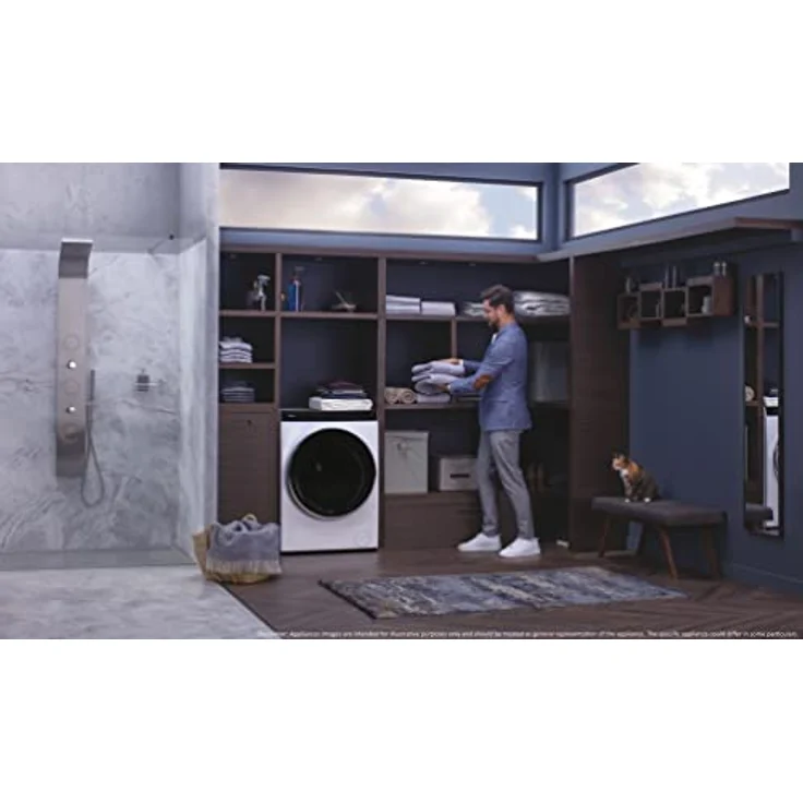 Haier HWD100-BD1499U1N, Waschtrockner, Schwarz, Weiss – Bild 7