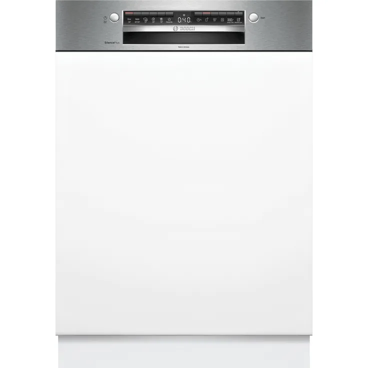 Bosch SMI4HBS07E, Teilintegrierter Geschirrspüler, 60 cm, gebürsteter Stahl, Home Connect-App integriert