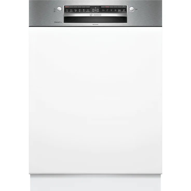 Bosch SMI4HBS07E, Teilintegrierter Geschirrspüler, 60 cm, gebürsteter Stahl, Home Connect-App integriert