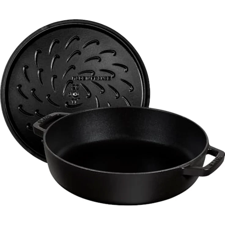 Staub Bräter mit Chistera, Induktionsgeeignet, Gusseisen, Schwarz, 24 cm, 1 Einheiten – Bild 4