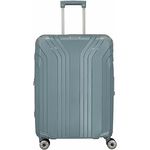 Travelite Elvaa Trolley 4 Rollen 66 cm 66cm Hartschale 72L Blaugrau