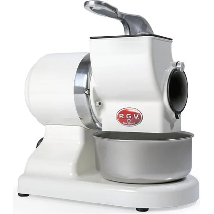 RGV Robusta, elektrische Küchenreibe aus Edelstahl, 450 Watt, weiß/silber