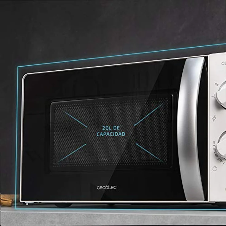 Cecotec ProClean 2110 Mikrowelle mit Grill, Standgerät, 20 Liter Garraum, 700 Watt, 3DWave Technologie, Weiß – Bild 3