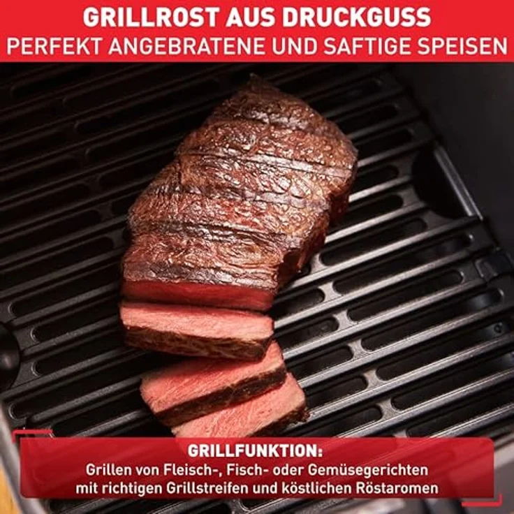 Tefal EY5058 EASY FRY & GRILL XL PRECISION Heißluftfritteuse, 1400W, 4,2L, 8 Programme, mit Display, inkl. Auffangbehälter, Grillrost, Korb, schwarz – Bild 5