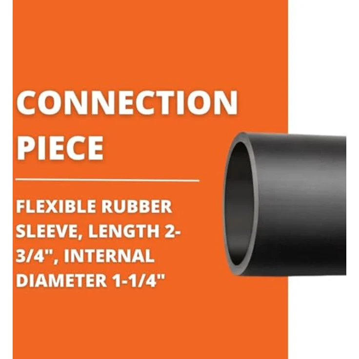 Fein Verbindungsstück 31322771009, universell einsetzbar für Staubabsaugung, flexible Gummihülse, Länge 70 mm, Innen-Ø 31,5 mm – Bild 2