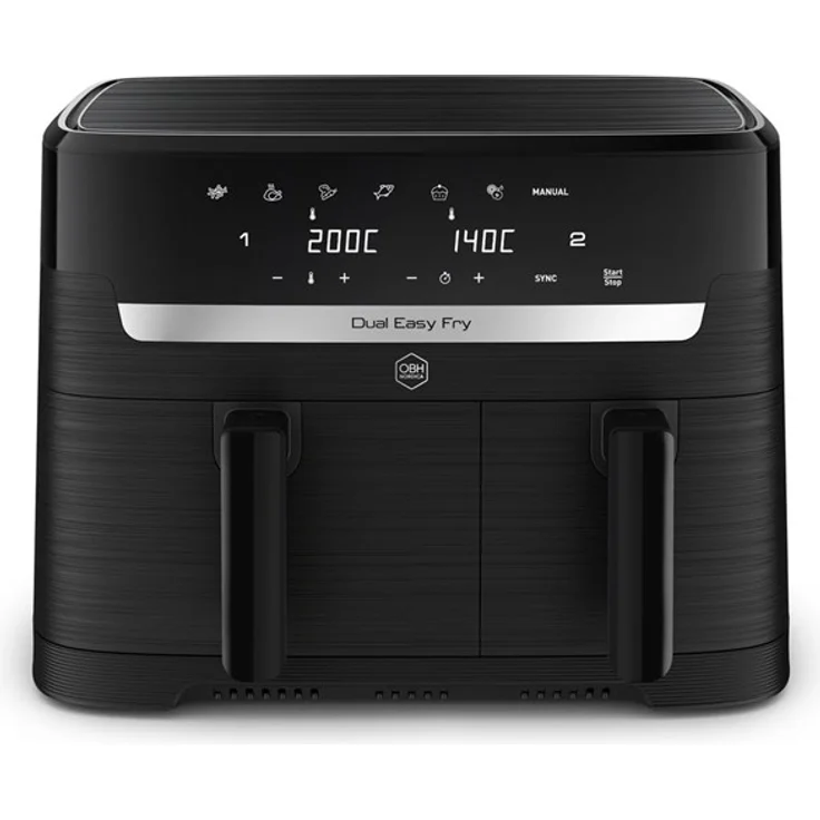 Tefal Dual Easy Fry 8.3L Black, Heißluftfritteuse mit zwei Garfächern und Extra Crisp-Technologie