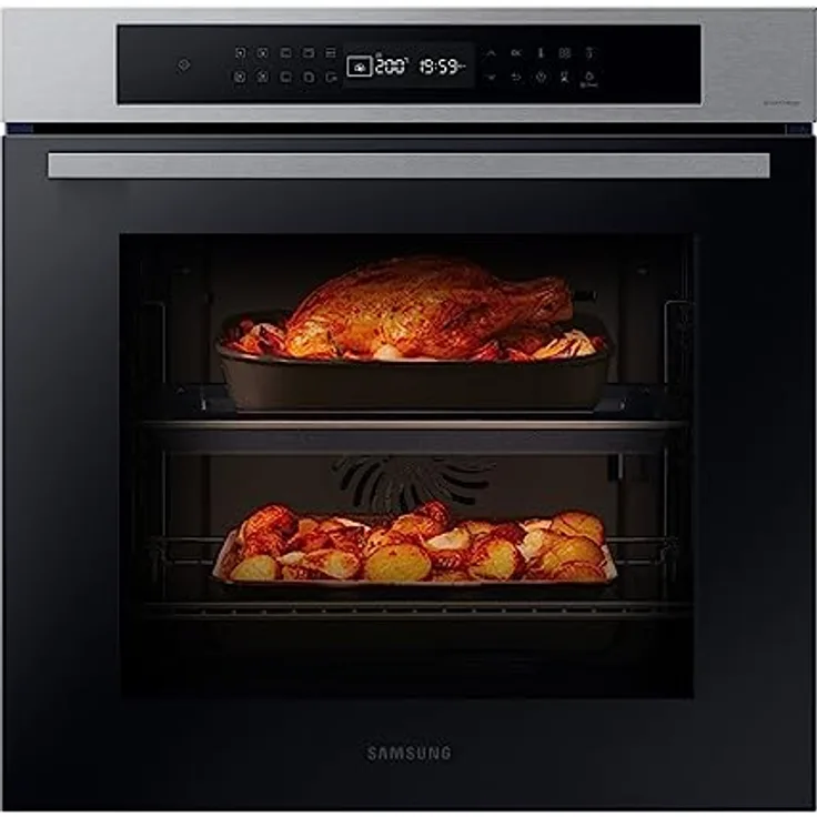 Samsung NV7B4040VBS Einbau-Multifunktionsbackofen 76 L A+, Inox, mit Dampfreinigungsfunktion und berührungsempfindlichem Steuerfeld
