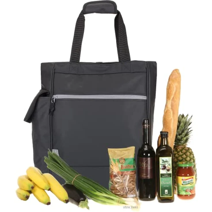alessandro Einkaufsroller Shoppingtrolley Einkaufstrolley (12893 LKW-Plane Black), XL mit 38 Liter Stauvolumen und XL Seitentasche – Bild 3