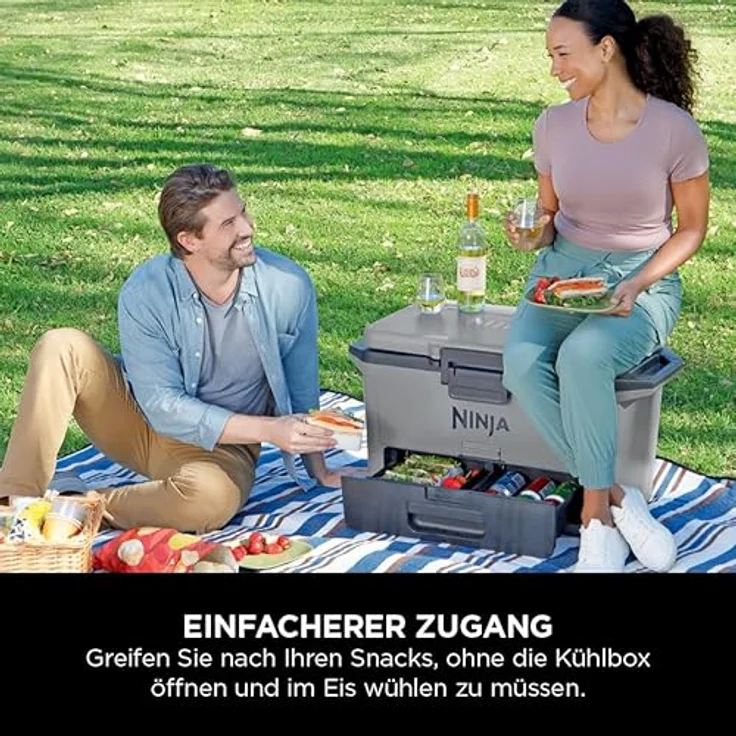 Ninja FrostVault, Kühlbox (47 l) mit langlebiger Eisspeicherung, separater Trockenzone, robust und transportabel – Bild 5