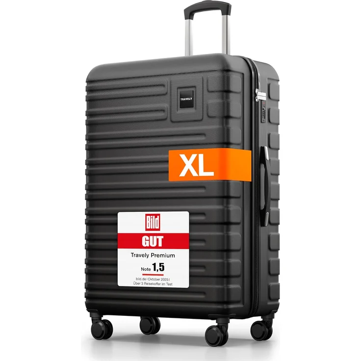 Travely Premium Koffer Groß: 28" Robuster Hartschalen Koffer, 120L Volumen, Sanfte Rollen, TSA Schloss – Bild 1