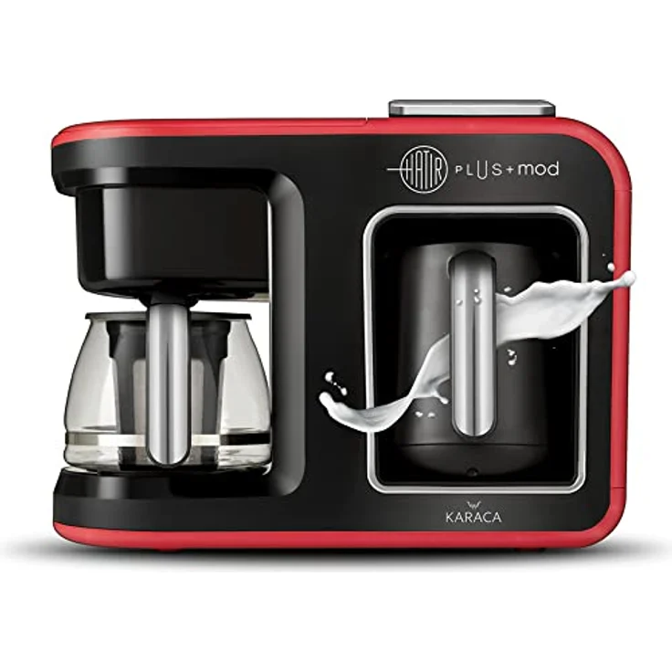 KARACA Hatır Plus Mod 5 in 1 Tee- und Kaffeemaschine, rot, für 10 Tassen, Filterkaffee und türkischen Mokka – Bild 1
