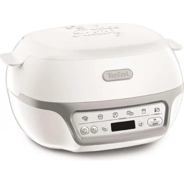 Tefal Cake Factory Délices Kuchenmaschine, 5 Auto-Programme, CreaBake, Muffinformen, Madeleine, Minicake, große antihaftbeschichtete Form, KD812110, Silberfarben – Bild 4