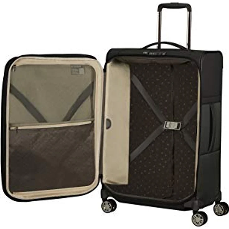 Samsonite Airea - Spinner S (Länge: 35 cm) Erweiterbar Handgepäck, 55 cm, 38/43.5 L, Schwarz (Black) – Bild 3
