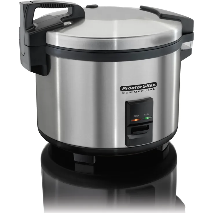 Proctor Silex® Reiskocher/Lebensmittelwärmer 60 Tassen / 14 L, Edelstahl, mit automatischer Wärmehalterfunktion und antihaftbeschichtetem Innenbehälter