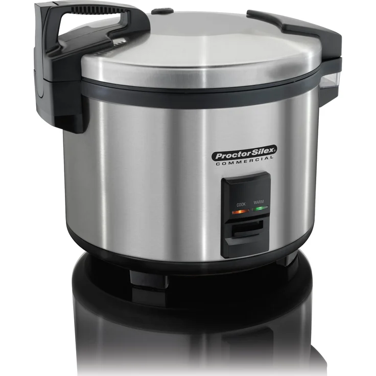 Proctor Silex® Reiskocher/Lebensmittelwärmer 60 Tassen / 14 L, Edelstahl, mit automatischer Wärmehalterfunktion und antihaftbeschichtetem Innenbehälter