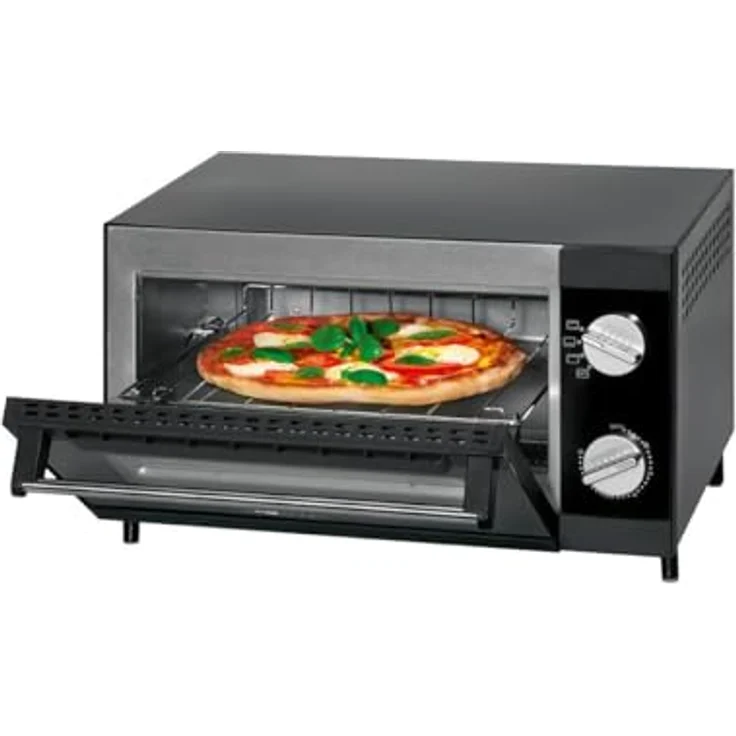 Clatronic Multi-Pizza-Ofen MPO 3520, Ober- und Unterhitze im Kombibetrieb möglich, 12 Liter Backraum, schwarz – Bild 3