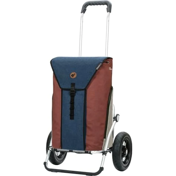 ANDERSEN Einkaufstrolley - Royal Shopper Oli.P 2.0 blau 50 L Einkaufswagen, hochwertig, Shopping, Thermo, Aluminium, klappbar, luftbereiftes Kugellagerrad