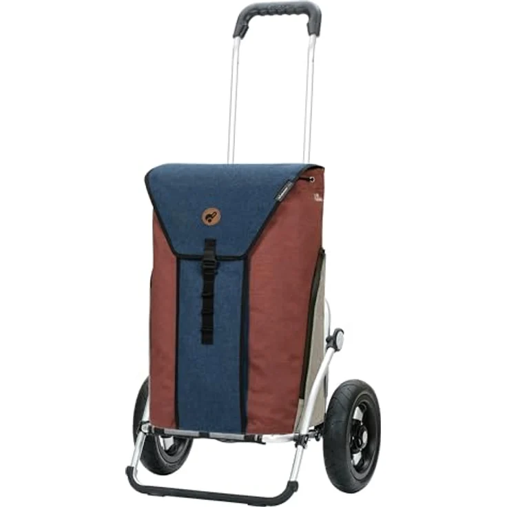 ANDERSEN Einkaufstrolley - Royal Shopper Oli.P 2.0 blau 50 L Einkaufswagen, hochwertig, Shopping, Thermo, Aluminium, klappbar, luftbereiftes Kugellagerrad – Bild 1