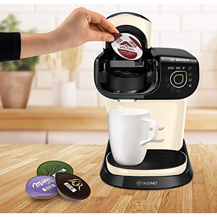 Bosch TAS6507 Tassimo My Way 2 Kapselmaschine, über 70 Getränke, Personalisierung, vollautomatisch, BRITA Wasserfilter, 1500 W, creme – Bild 4