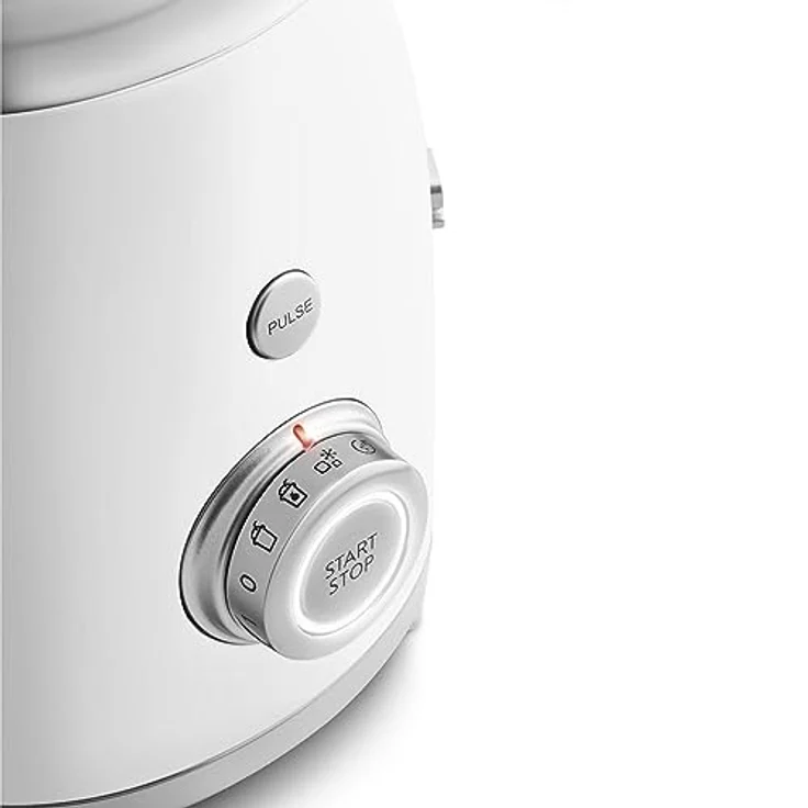 SMEG, BLF03WHEU, 1,5 l Standmixer, 4 -Geschwindigkeitsstufen, 4 Automikprogramme, Abnehmbare Doppelklinge, Deckelöffnung transparent mit Dosierkappe, rutschfest, 800W, Weiß – Bild 5