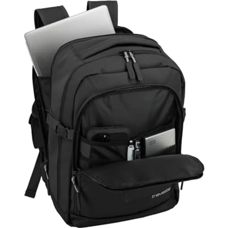 Travelite Kick Off Business-Rucksack, 40 cm mit Laptopfach, schwarz, 100% Polyester, 25 x 20 x 40 cm – Bild 4