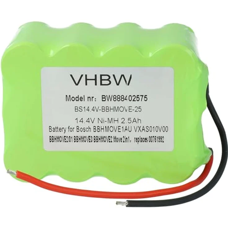 vhbw Akku kompatibel mit Bosch Move 2in1, 2in1 14.4V Staubsauger (2500mAh, 14,4V, NiMH) – Bild 1