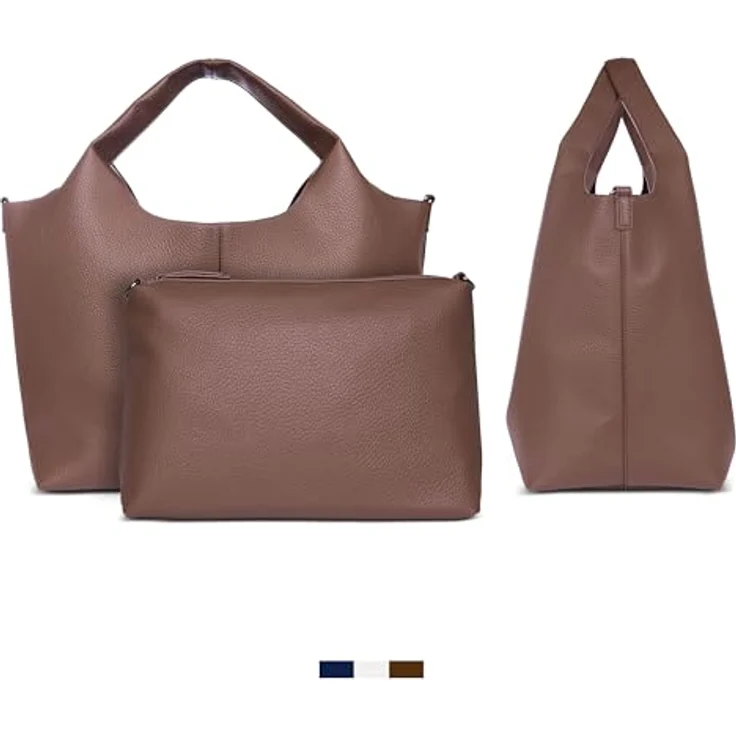 bugatti Zoe Shopper Tasche, 60 cm, braun, 100% Polyurethan, Schultertasche – Bild 3