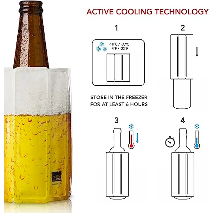 Vacu Vin 38549606 Aktiv Kühler Motiv Bier ''Lager'' 0,3-0,5l – Bild 4
