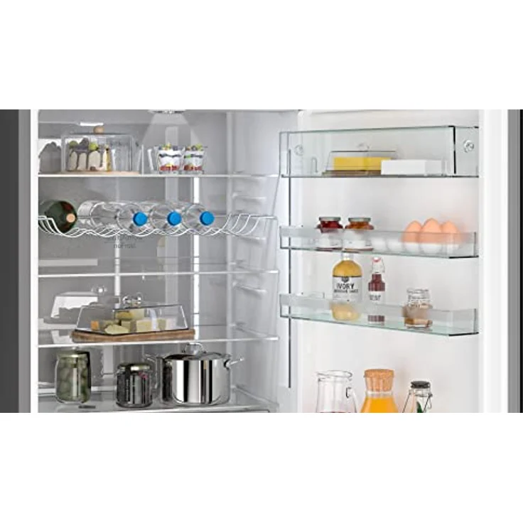 Siemens KG49NAXCF iQ500 XXL-Kühl-Gefrier-Kombination, 203 x 70 cm, 337 L Kühlen + 145 L Gefrieren, hyperFresh ideal Kühlung für Fisch und Fleisch, noFrost, freezerLight - ideal Ausleuchtung – Bild 3