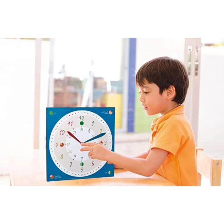 TFA Dostmann Wanduhr für Kinder Tick & Tack TFA 60.3058.06.90, analoge Lernuhr fürs Kinderzimmer, bunte Stunden- und Minutenmarkierungen – Bild 2