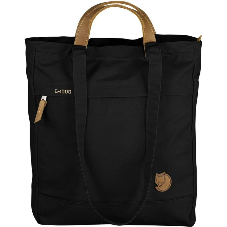 Fjällräven Totepack No. 1, Umhängetasche M 39 cm aus G-1000® HeavyDuty Eco Material, schwarz
