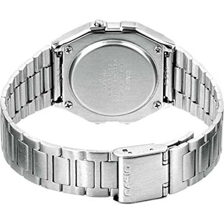 Casio A158WEA-7EF Armbanduhr, digitale Vintage-Uhr in elegantem Blau, mit Stoppuhr, Alarm, Beleuchtung, Edelstahlarmband, wasserdicht bis 3 bar – Bild 2