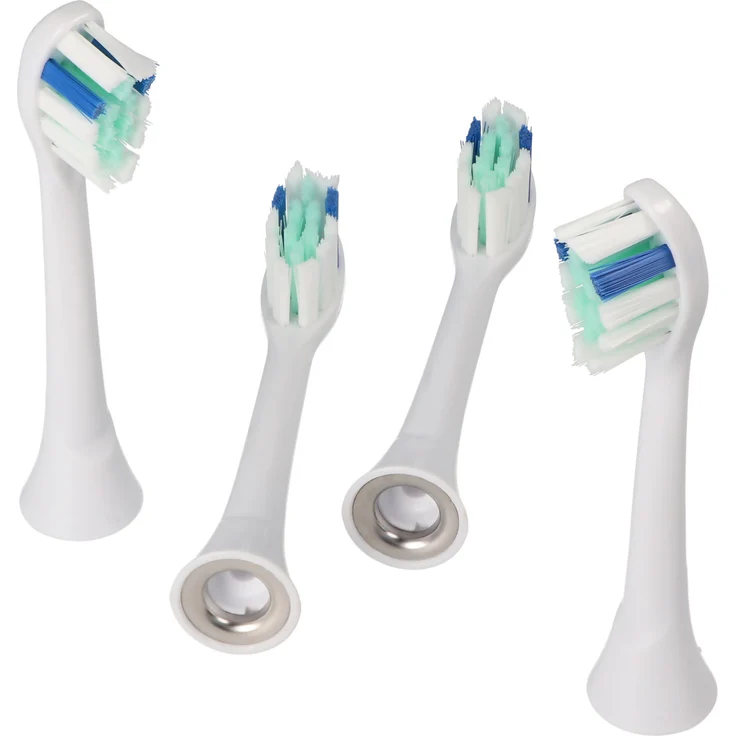 AccuCell 4 Stück Deep Cleaning Brush Ersatz-Zahnbürstenkopf für Philips HX3 HX6 HX8 HX9 Serie, optimale Reinigung mit fortschrittlicher Borstenanordnung
