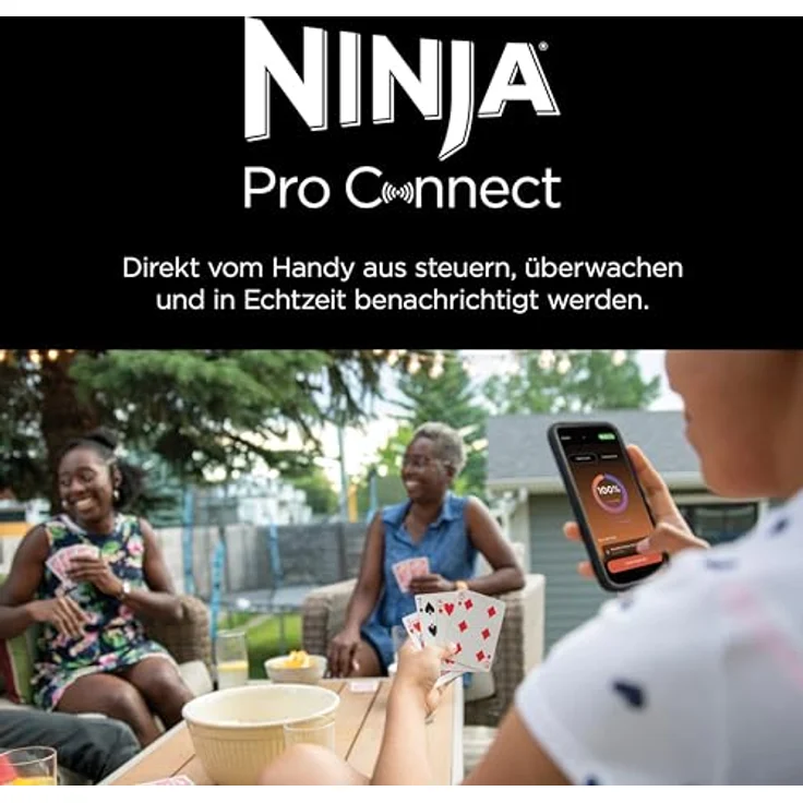 Ninja Woodfire Pro Connect XL Elektrischer BBQ Smoker Grill, App-Steuerung, 7-in-1 Outdoor Grill elektrisch & Air Fryer mit Woodfire Pellets, wetterfest, Schwarz OG901EU – Bild 4